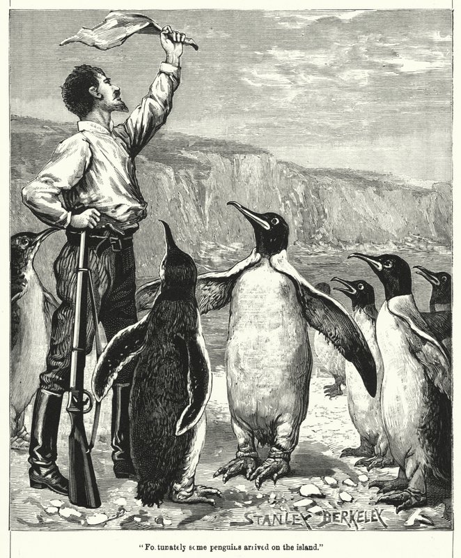 Neyse ki adaya bazı penguenler geldi by after Stanley Berkeley