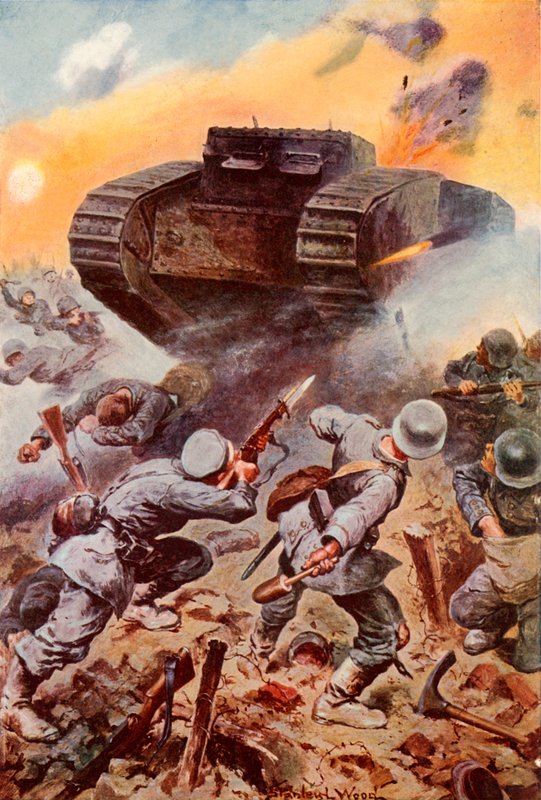 Tanks in action  by Stanley L. Wood