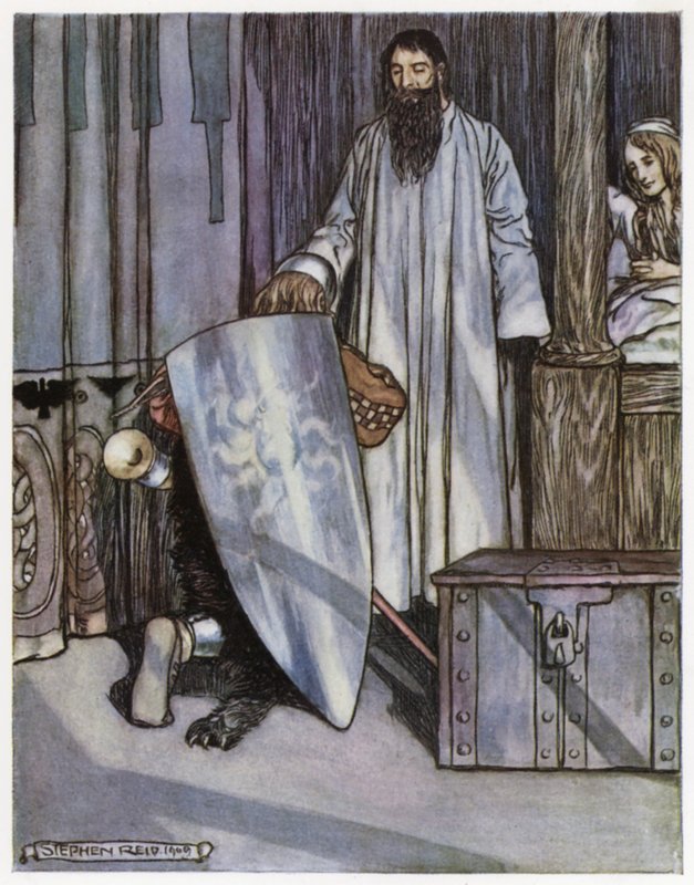 Ejderha Avcısı Siegfried için çizim (renkli taş) by Stephen Reid