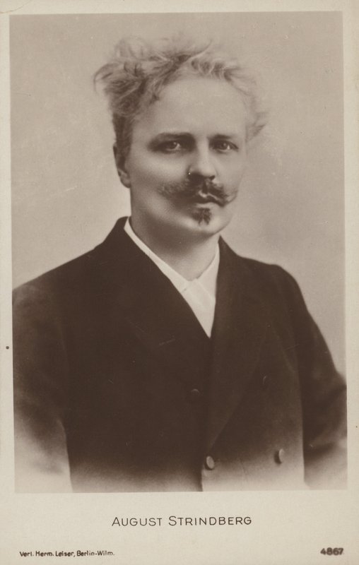 August Strindberg (1849-1912), İsveçli oyun yazarı, romancı, şair ve sanatçı by Swedish Photographer