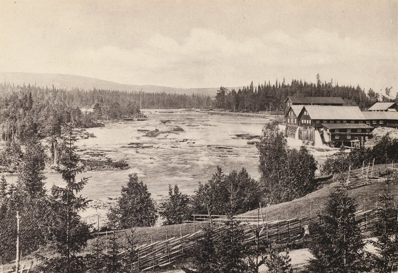 İsveç: Jamtland, Eggforsen (s / b fotoğraf) by Swedish Photographer