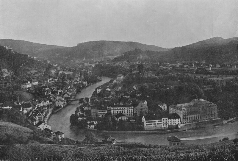 Baden, Genel Görünüm (s/b fotoğraf) by Swiss Photographer