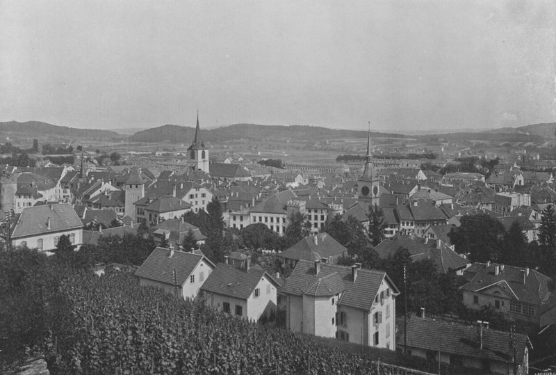 Biel, Genel Görünüm (s/b fotoğraf) by Swiss Photographer
