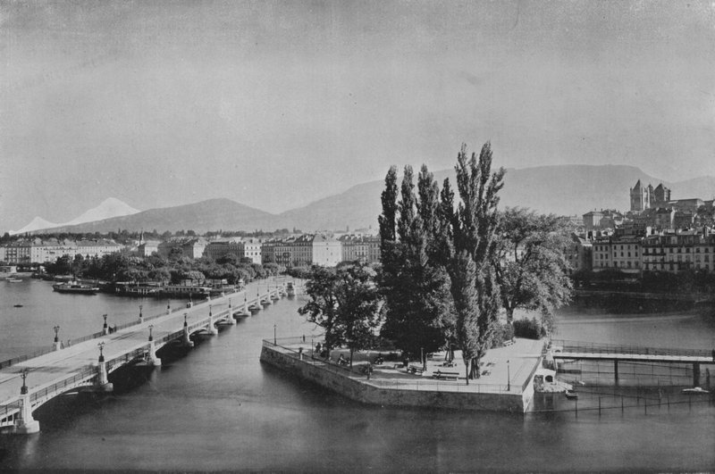 Cenevre, Genel Görünüm (s/b fotoğraf) by Swiss Photographer
