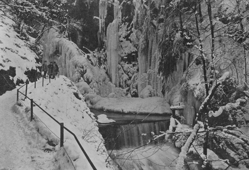 Gorges du Taubenloch, Bienne basını (s/b fotoğraf) by Swiss Photographer