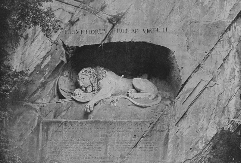 Le Lion de Lucerne (s/b fotoğraf) by Swiss Photographer