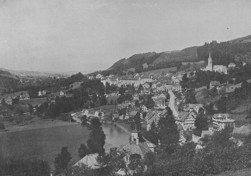 Lichtensteig, Toggenbourg, Canton de Saint-Gall (s/b fotoğraf) by Swiss Photographer