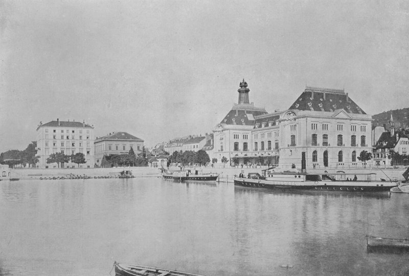 Neuchatel, Le Port ve Hotel des Postes (s/b fotoğraf) by Swiss Photographer