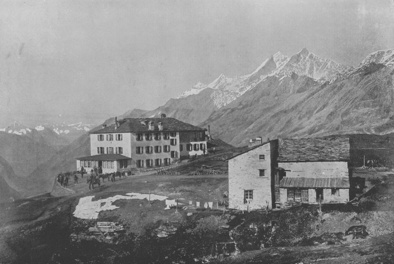 Ryffelberg ve les Mischabel (s/b fotoğraf) by Swiss Photographer
