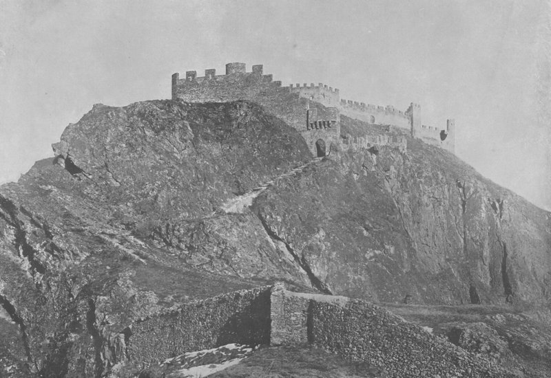 Sion, Chateau de Tourbillon Harabeleri (s/b fotoğraf) by Swiss Photographer