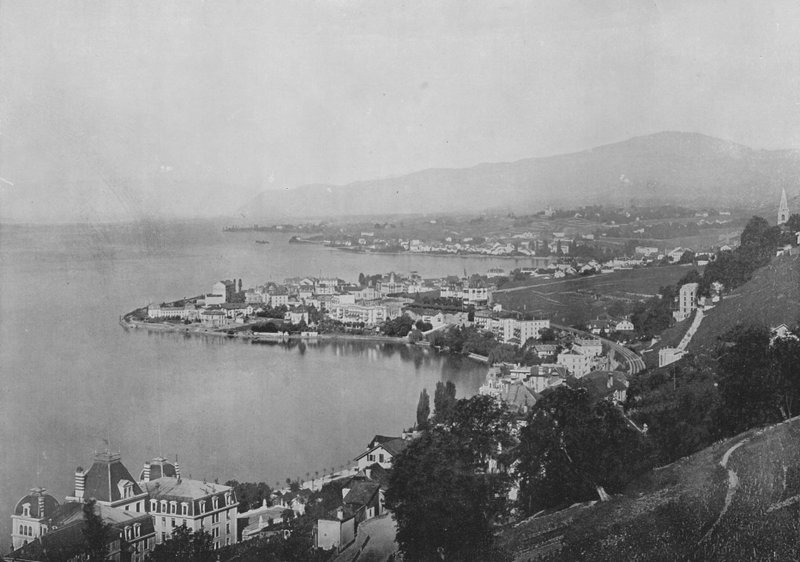 Territet, Montrö, Clarens (s/b fotoğraf) by Swiss Photographer