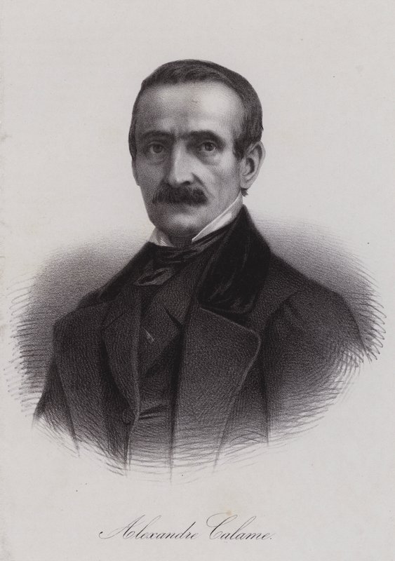 Alexandre Calame, İsviçreli manzara ressamı (gravür) by Swiss School
