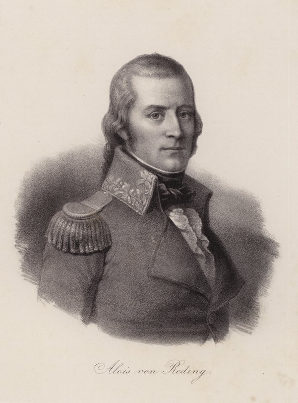 Alois von Reding, İsviçreli subay, devrimci ve politikacı (gravür) by Swiss School