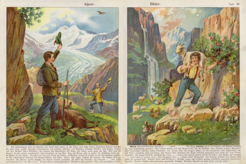 Alp sahneleri (chromolitho) by Swiss School