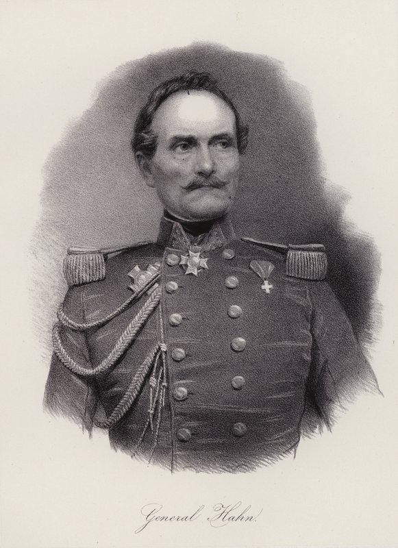 Emanuel Hahn, İsviçreli general (gravür) by Swiss School
