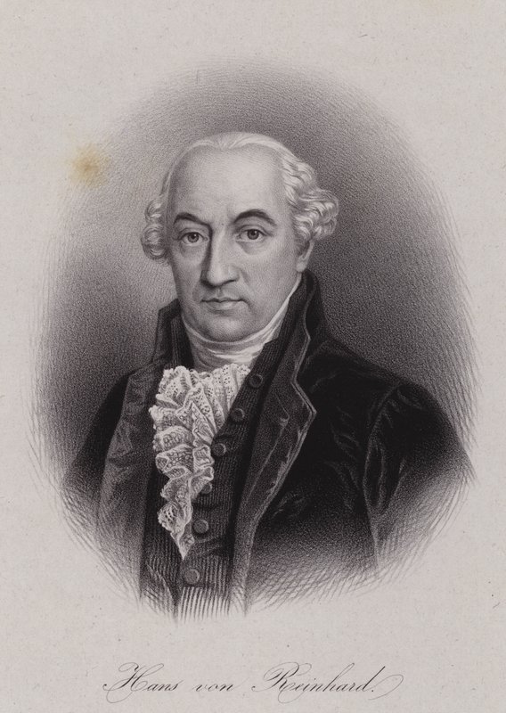 Hans von Reinhard, İsviçreli politikacı (gravür) by Swiss School