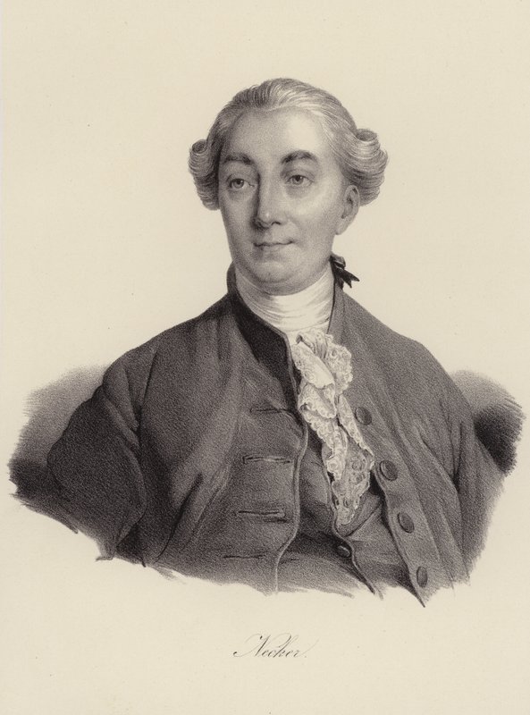 Jacques Necker, İsviçreli bankacı (gravür) by Swiss School
