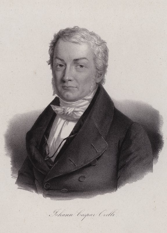 Johann Caspar von Orelli, İsviçreli klasik bilim adamı (gravür) by Swiss School