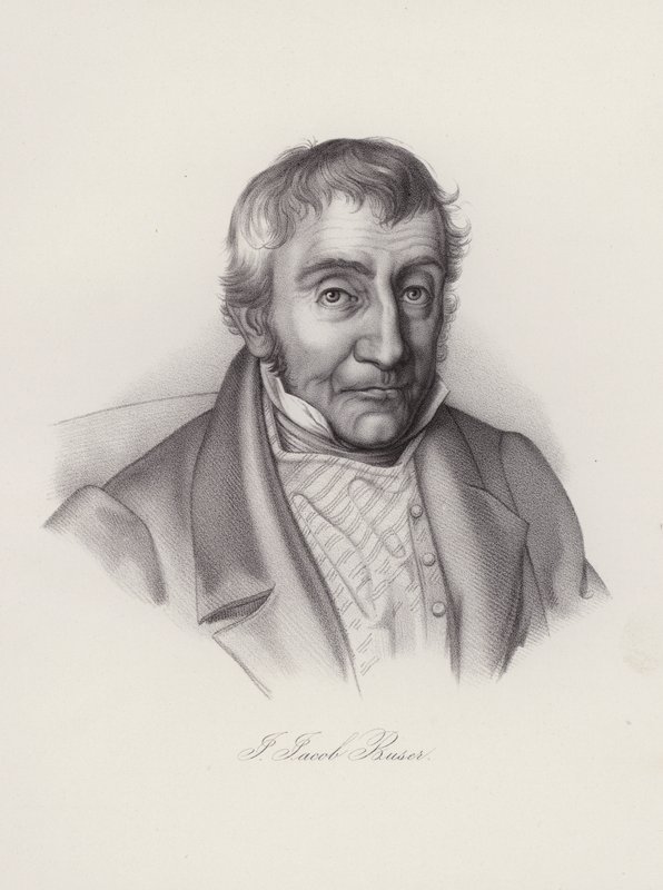 Johann Jakob Buser, İsviçreli politikacı (gravür) by Swiss School