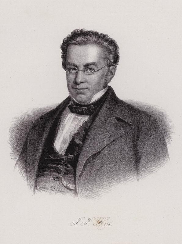 Johann Jakob Hess, İsviçreli hukukçu ve politikacı (gravür) by Swiss School
