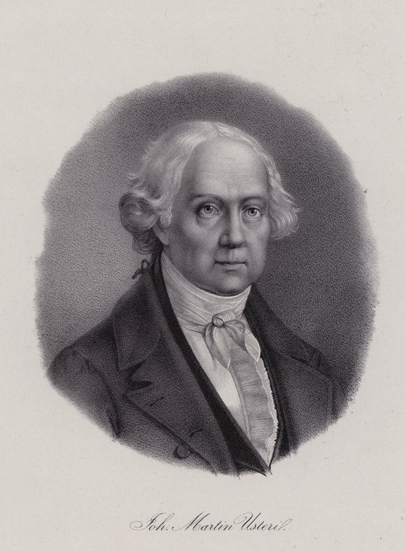 Johann Martin Usteri, İsviçreli şair (gravür) by Swiss School