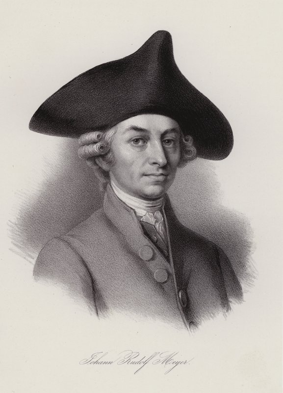 Johann Rudolf Meyer, İsviçreli ipek kurdele üreticisi ve hayırsever (gravür) by Swiss School