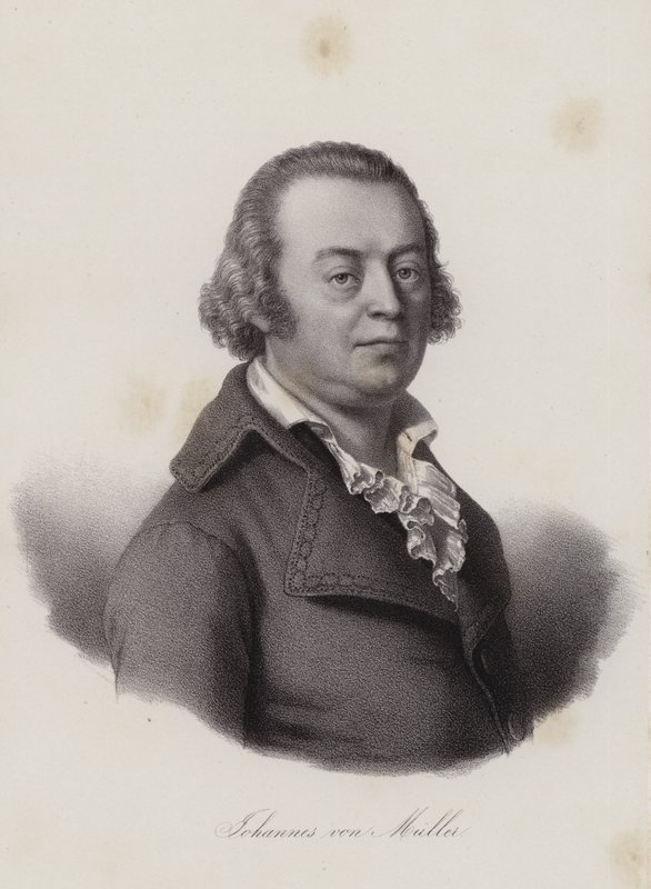 Johannes von Muller, İsviçreli tarihçi (gravür) by Swiss School