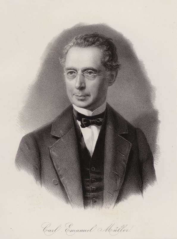 Karl Emanuel Muller, İsviçreli inşaat mühendisi ve politikacı (gravür) by Swiss School