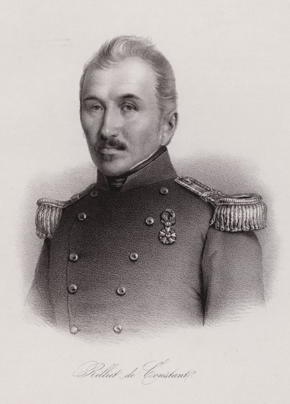 Louis Rilliet Constant, Fransız ordusunda teğmen ve İsviçre politikacı (gravür) by Swiss School