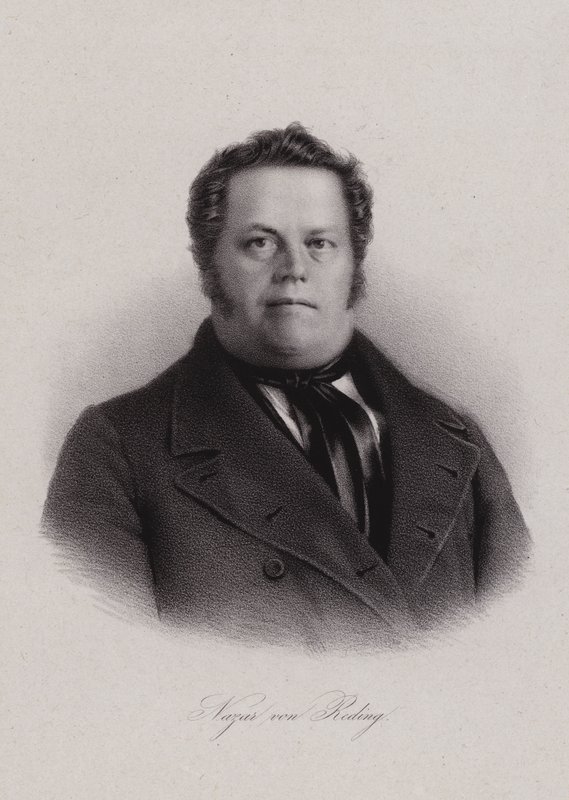 Nazar von Reding, İsviçreli politikacı (gravür) by Swiss School