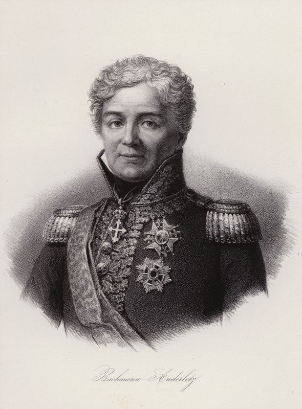 Niklaus Franz von Bachmann, Napolyon Savaşlarında savaşan İsviçreli general (gravür) by Swiss School