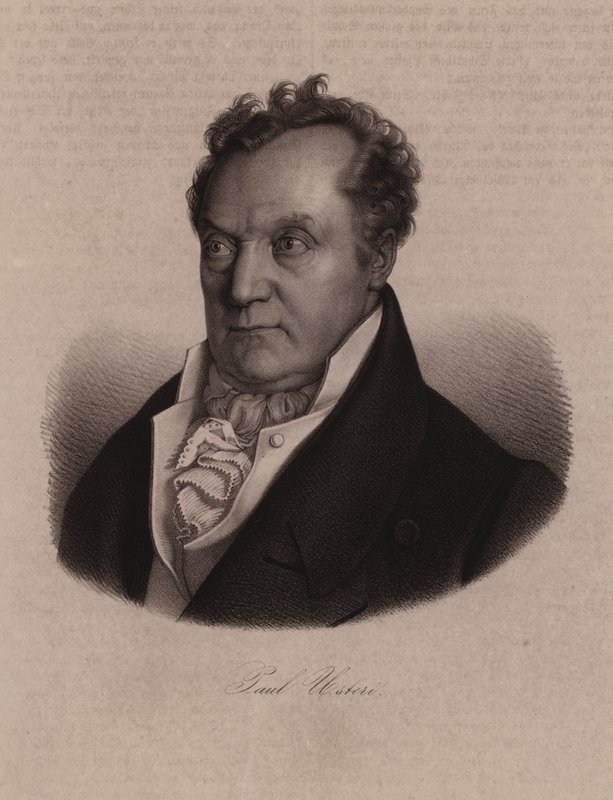 Paul Usteri, İsviçreli doktor, botanikçi ve politikacı (gravür) by Swiss School