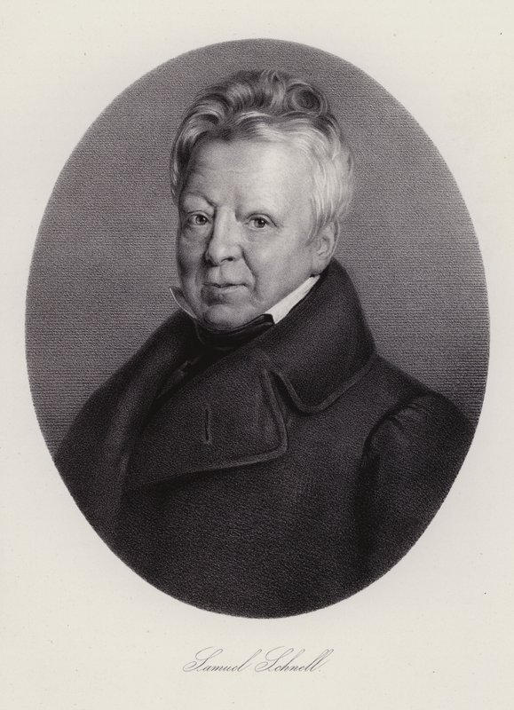 Samuel Ludwig Schnell, İsviçreli avukat (gravür) by Swiss School