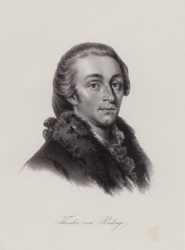 Theodor von Reding, İsviçre doğumlu İspanyol general (gravür) by Swiss School
