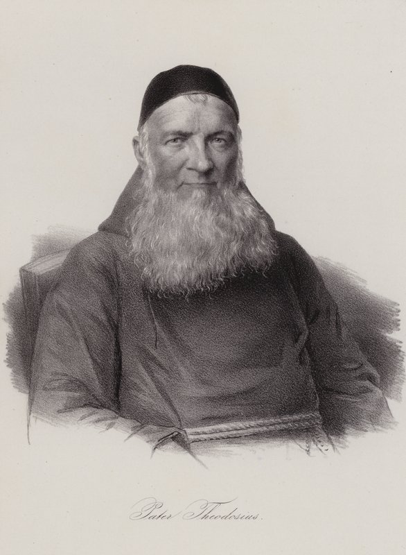 Theodosius Florentini, İsviçreli rahip ve sosyal reformcu (gravür) by Swiss School