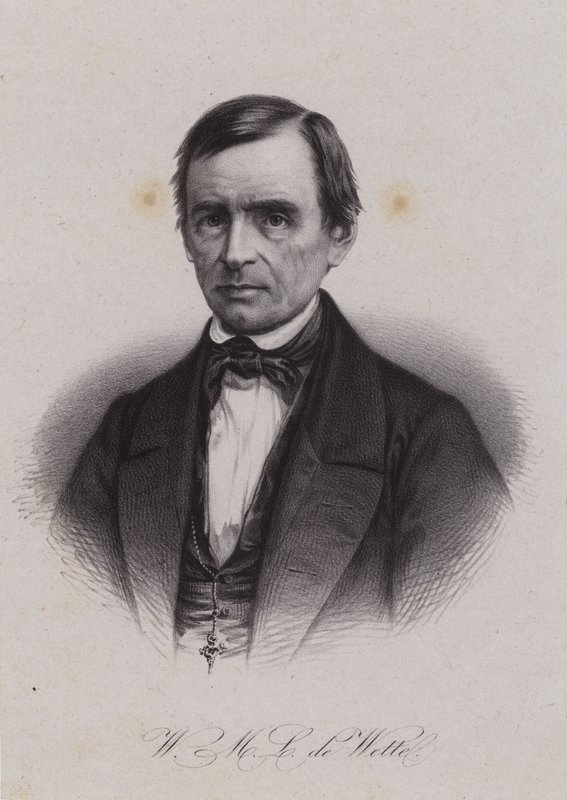 Wilhelm Martin Leberecht de Wette, Almanya doğumlu İsviçreli ilahiyatçı ve İncil bilgini (gravür) by Swiss School