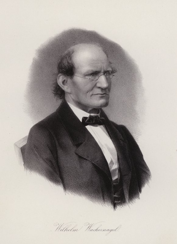 Wilhelm Wackernagel, Alman-İsviçreli filolog (gravür) by Swiss School
