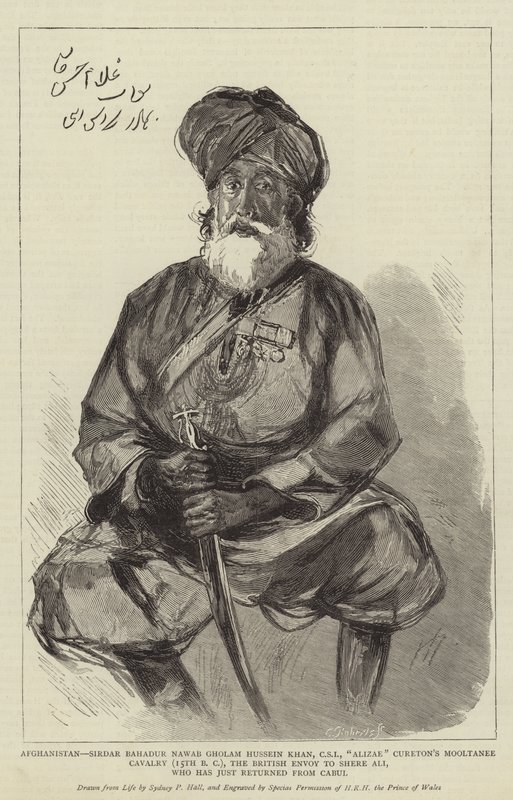 Afganistan, Sirdar Bahadur Nawab Gholam Hussein Khan, CSI, Alizae Cureton