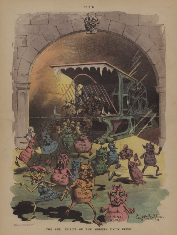 Modern Daily Press'in Kötü Ruhları (renkli taş) by Sydney B. Griffin
