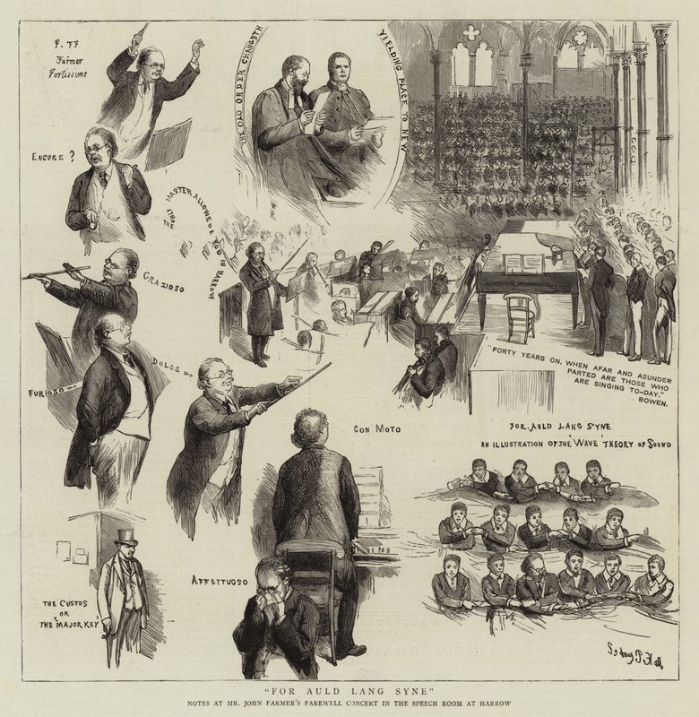 Auld Lang Syne için by Sydney Prior Hall