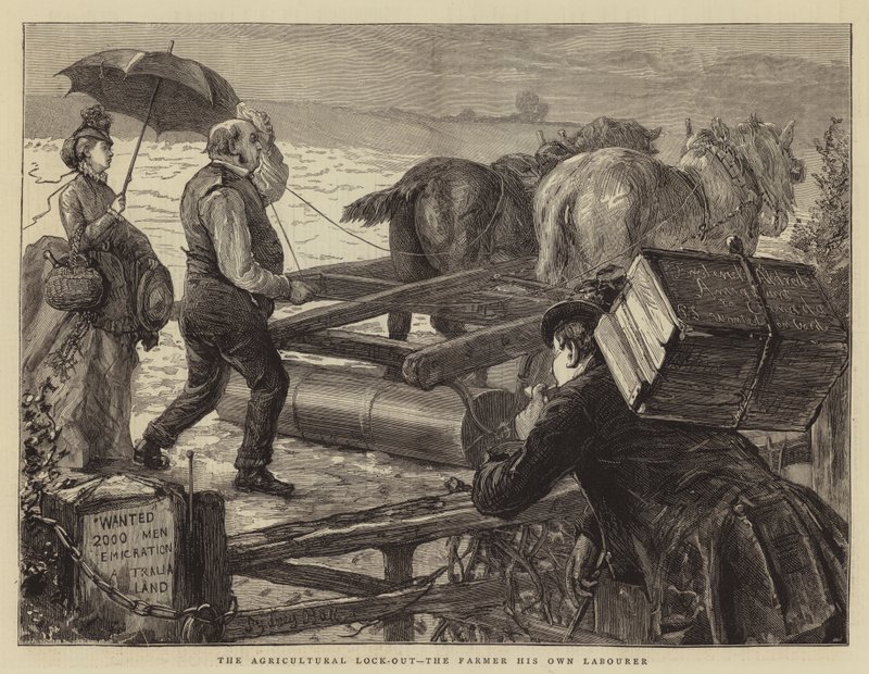 Tarımsal Lokavt, Çiftçinin Kendi İşçisi by Sydney Prior Hall