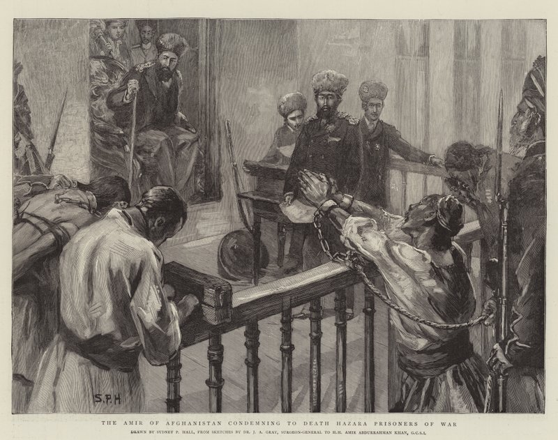 Afganistan Emiri Hazara Savaş Esirlerini ölüme mahkum etti by Sydney Prior Hall