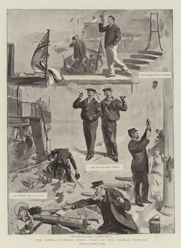 Cowes Yat Haftası, Alman İmparatoru Ziyareti by Sydney Prior Hall