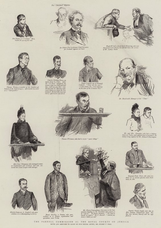 The Parnell Commission at the Royal Courts of Justice  by Sydney Prior Hall