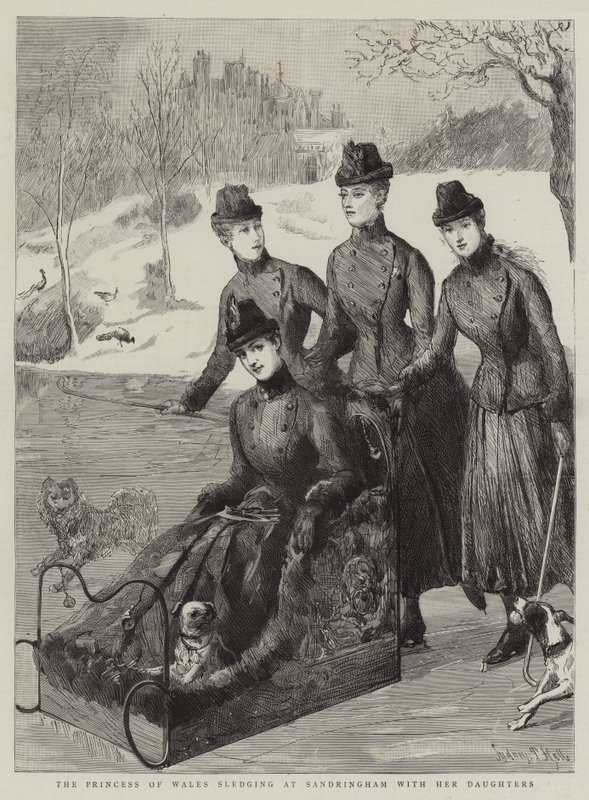 Galler Prensesi, Kızlarıyla Sandringham