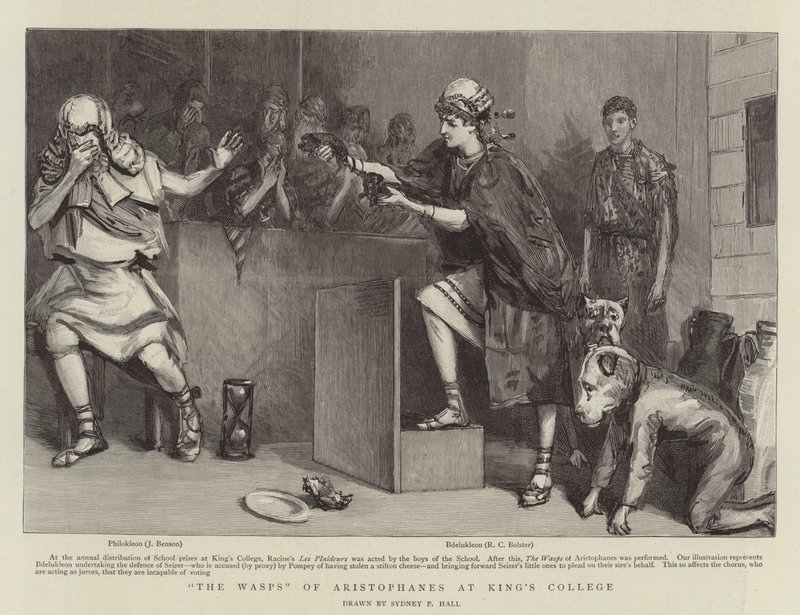 King's College'da Aristophanes Eşekarısı by Sydney Prior Hall