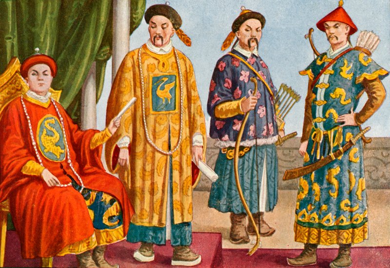 Çin kostümleri - İmparator, Mandarin ve Askeri Mandarin by Tancredi Scarpelli