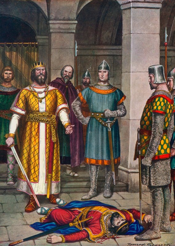 Ostrogotların kralı Theodoric tarafından öldürülen Odoacer
