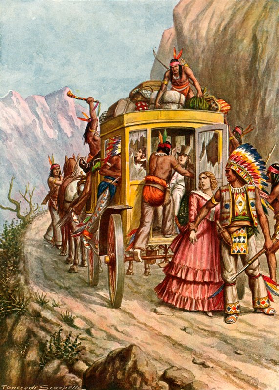 Kızılderililer bir vagona saldırdı by Tancredi Scarpelli
