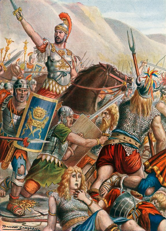 Vercellae Muharebesi, aynı zamanda Raudine Ovası Muharebesi olarak da bilinir. by Tancredi Scarpelli